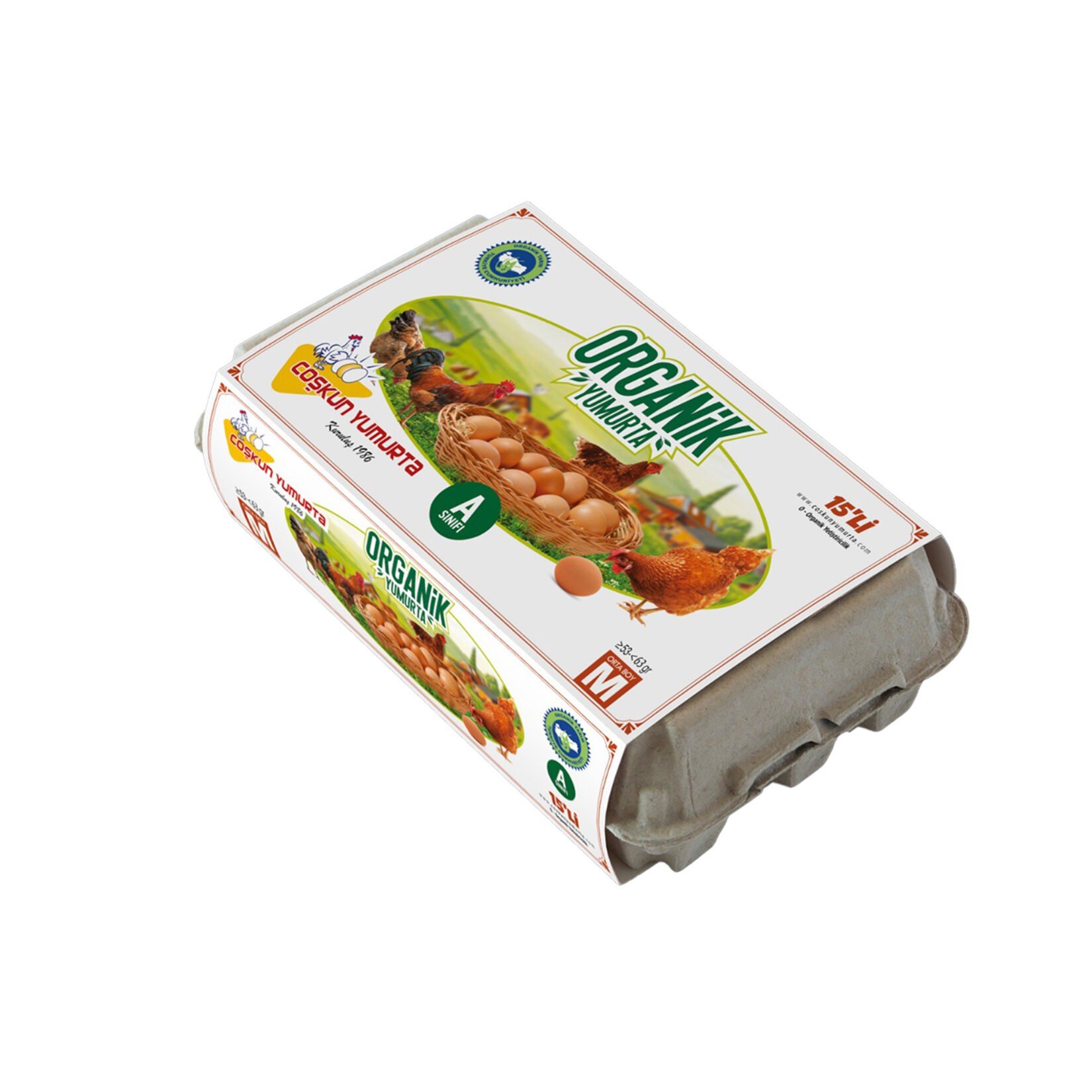 ORGANİK COŞKUN YUMURTA 15'Lİ