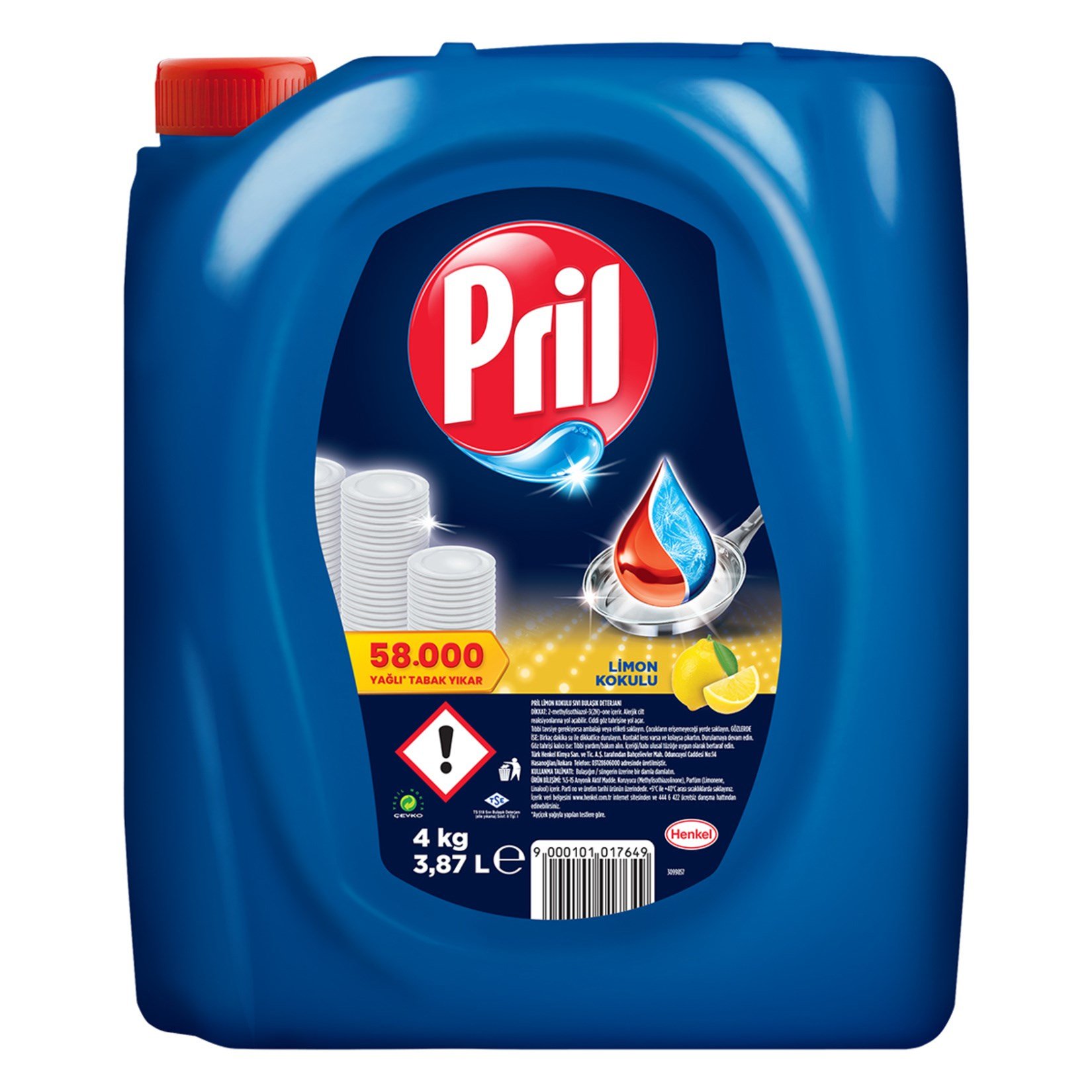 PRİL SIVI BULAŞIK DETERJANI  LİMON 4 KG
