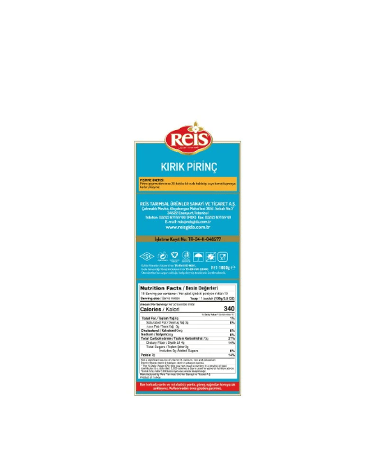 REİS KESME KIRIK PİRİNÇ 1 KG