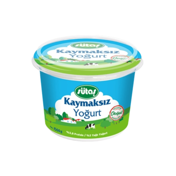 SÜTAŞ KAYMAKSIZ YOĞURT 1500 GR
