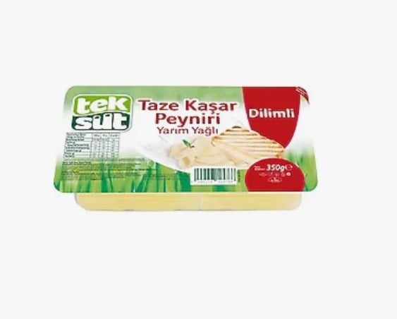 TEKSÜT DİLİMLİ KAŞAR PEYNİRİ YARIM YAĞLI 350 GR
