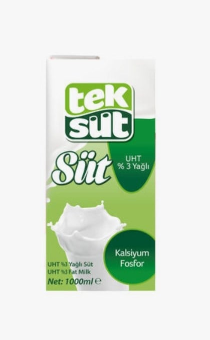 TEKSÜT UHT YAĞLI SÜT 1 LT