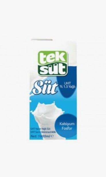 TEKSÜT UHT YARIM YAĞLI SÜT 1 LT