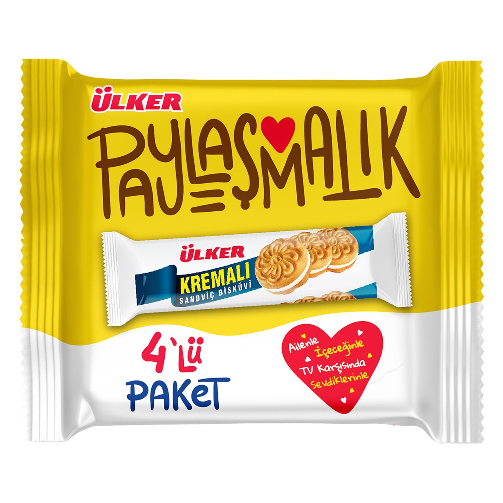 ÜLKER KREMA DANDVİÇ BİSKÜVİ SADE 4*61 GR