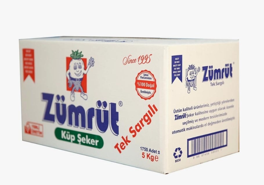 ZÜMRÜT SARGILI KÜP ŞEKER 5 KG 