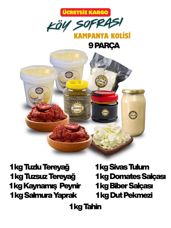 9 Parça Köy Sofrası Kampanya Kolisi