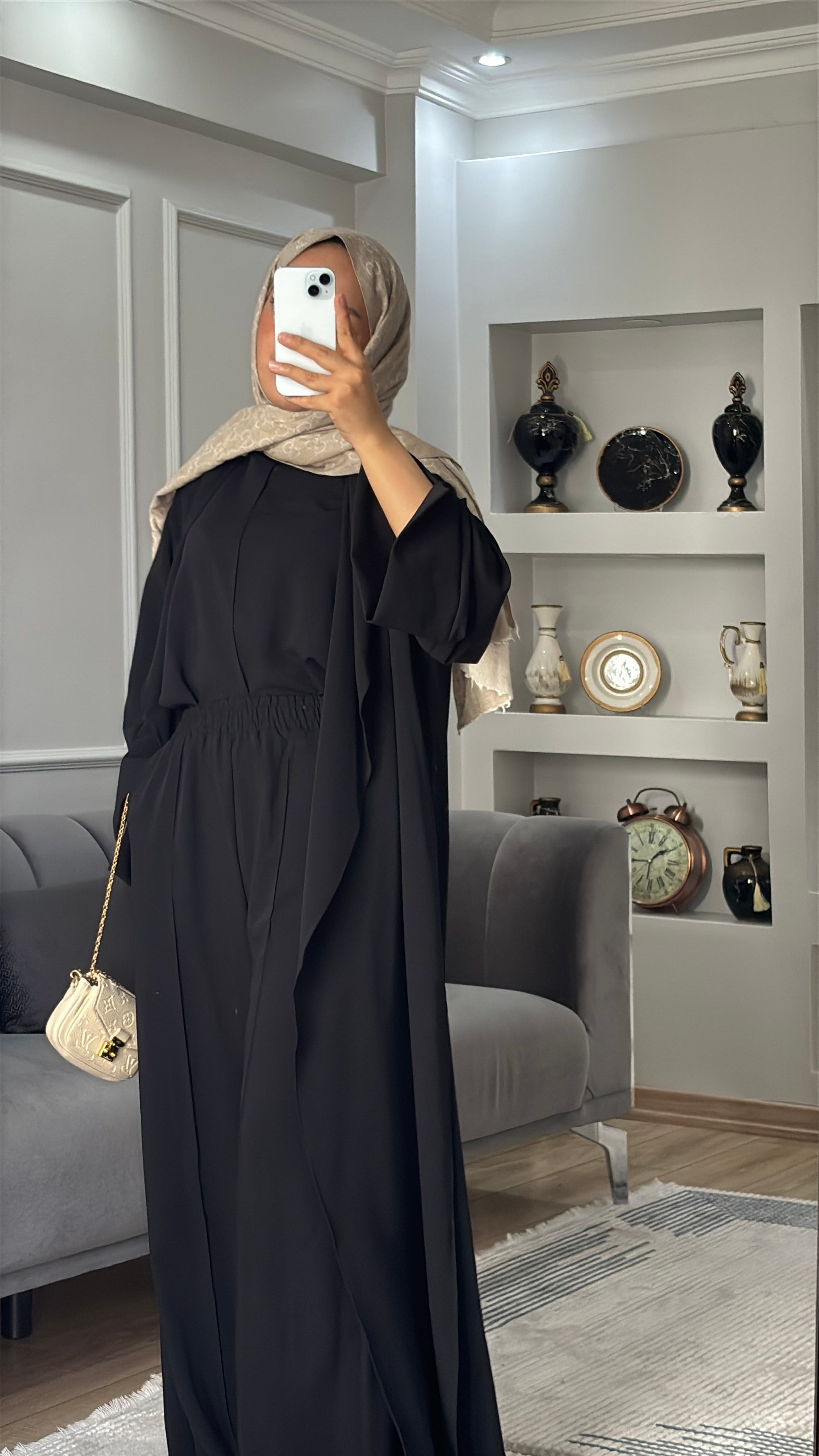 Abaya Takım Siyah 