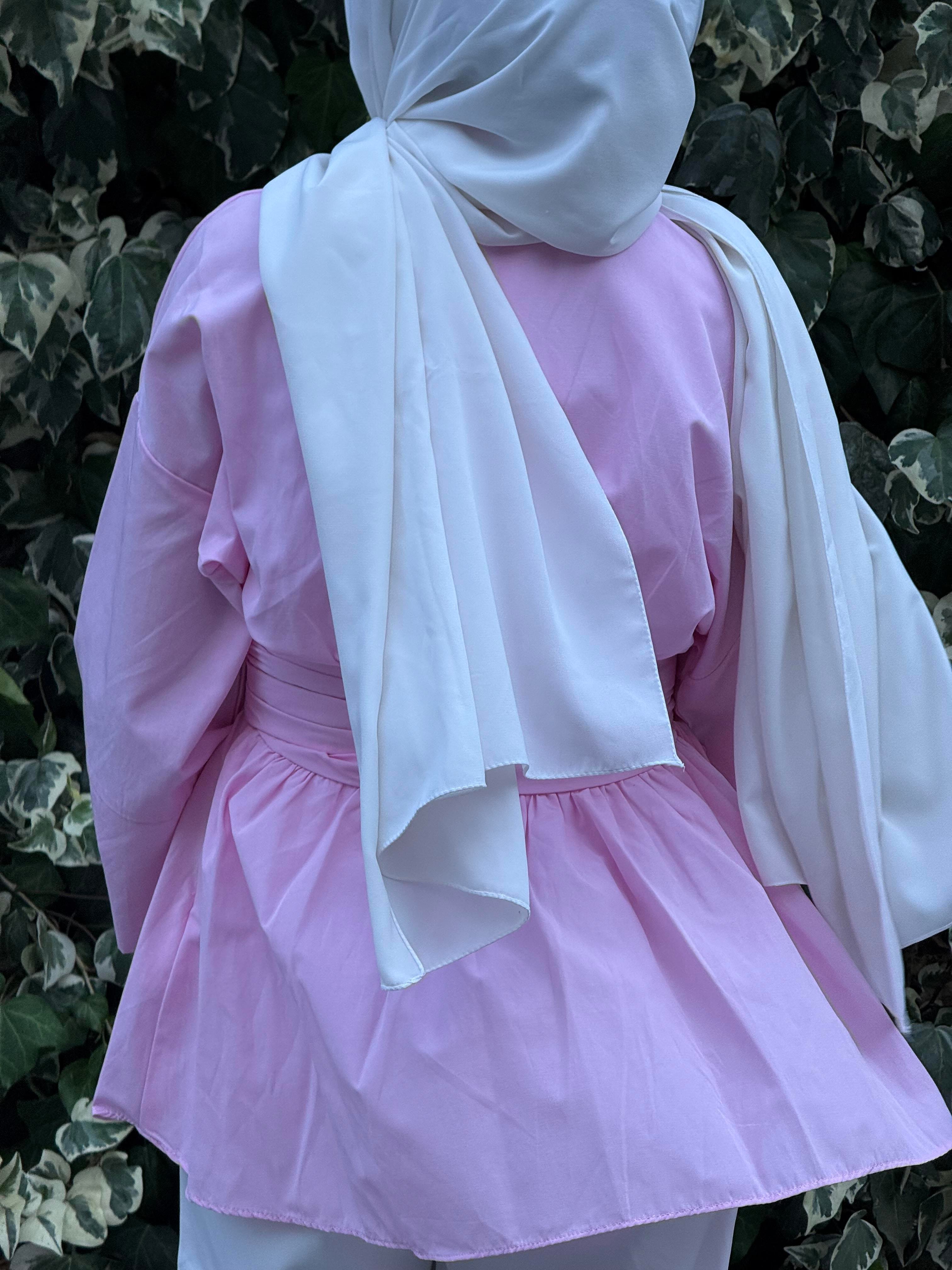 Kuşaklı Gömlek Pembe