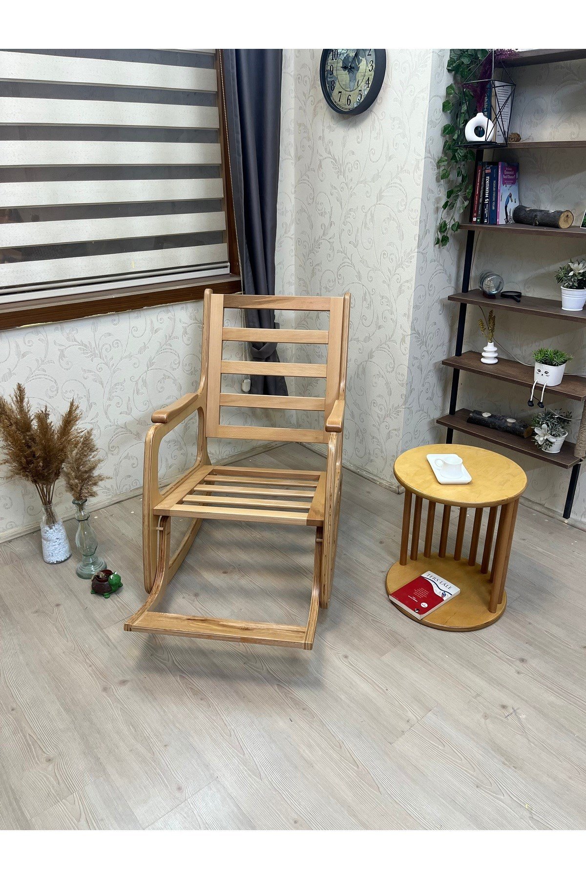Kontes Kahverengi Sallanan Sandalye Sallanan Koltuk Baba Koltuğu Okuma Koltuğu