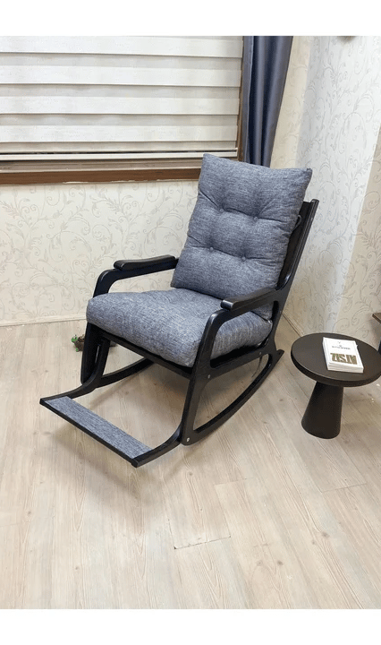 Kontes Keten Kumaş Sallanan Sandalye | Dinlenme Koltuğu | Kitap Okuma Koltuğu