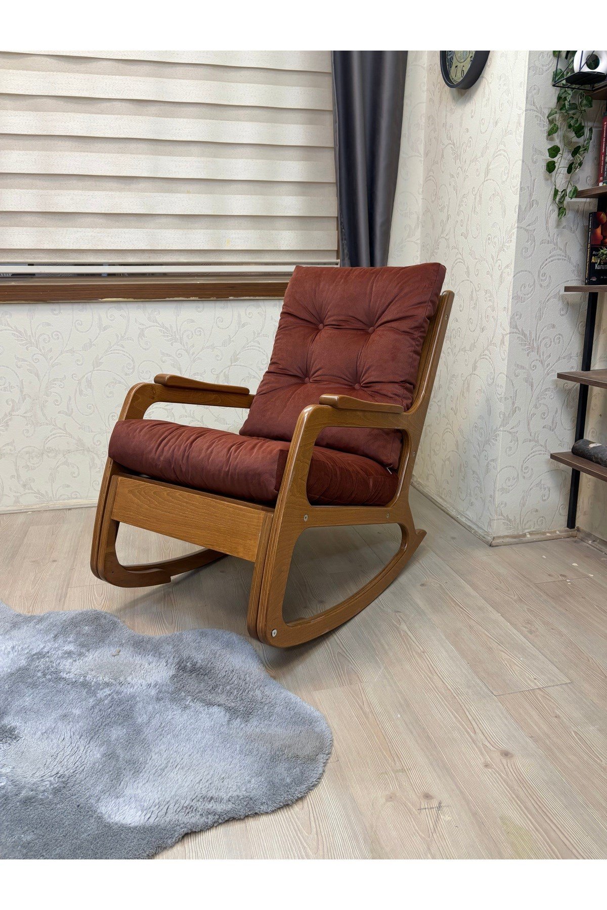 KONTES KİREMİT SALLANAN SANDALYE SALLANAN KOLTUK TV KOLTUĞU BABA KOLTUĞU