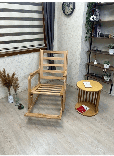 Kontes Kül Gri Sallanan Sandalye | TV Koltuğu | Dinlenme Koltuğu | Kitap Okuma Koltuğu 