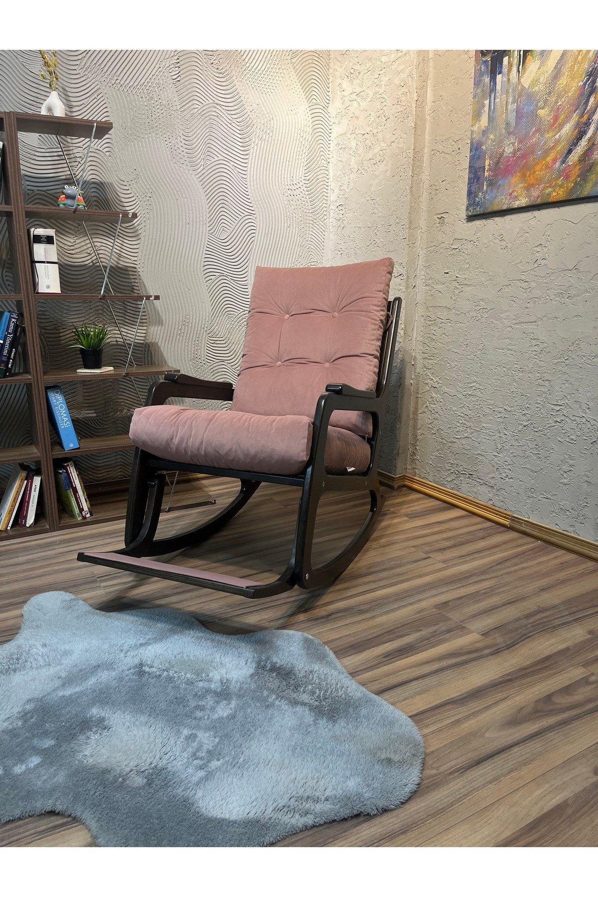 KONTES PEMBE SALLANAN SANDALYE BABA KOLTUĞU OKUMA KOLTUĞU