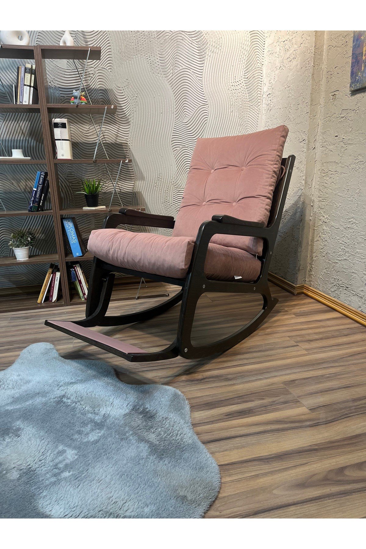 KONTES PEMBE SALLANAN SANDALYE BABA KOLTUĞU OKUMA KOLTUĞU