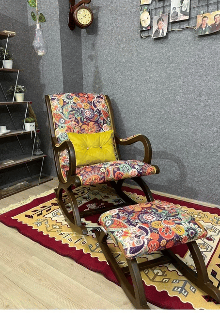 Rustik Retro Sallanan Sandalye | Baba Koltuğu | Dinlenme Koltuğu 