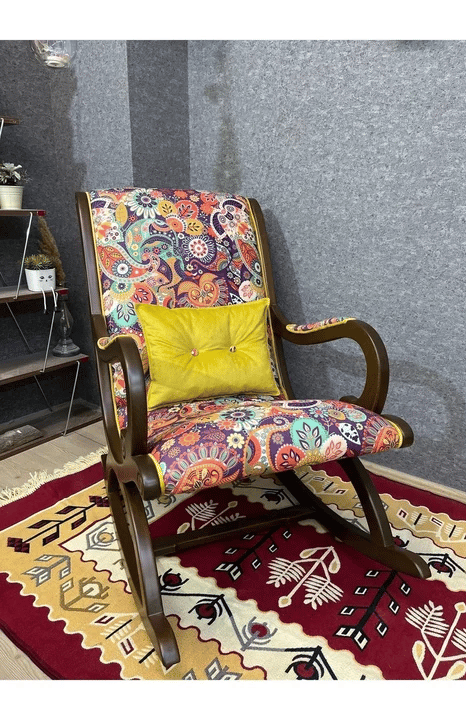 Rustik Retro Sallanan Sandalye | Baba Koltuğu | Dinlenme Koltuğu 