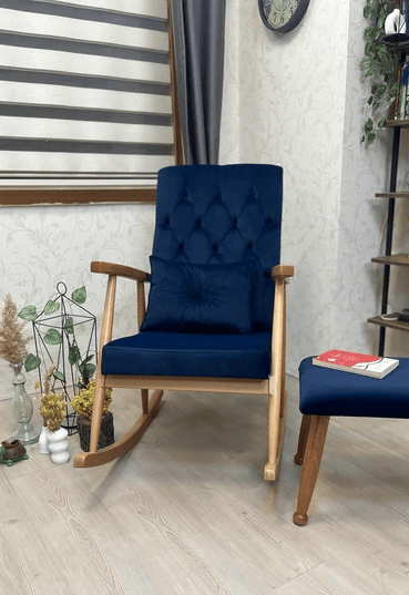 Trend Kapitoneli Naturel Sallanan Sandalye | TV Koltuğu | Dinlenme Koltuğu