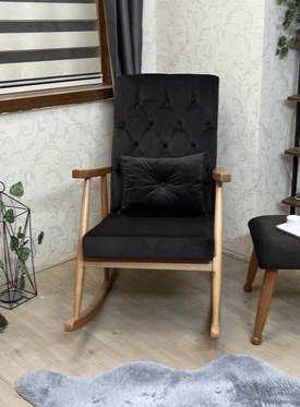 Trend Kapitoneli Naturel Sallanan Sandalye | TV Koltuğu | Dinlenme Koltuğu