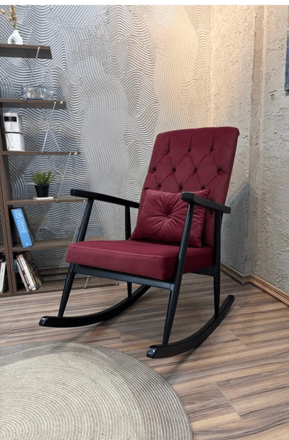 Trend Kapitoneli Naturel Sallanan Sandalye | TV Koltuğu | Dinlenme Koltuğu