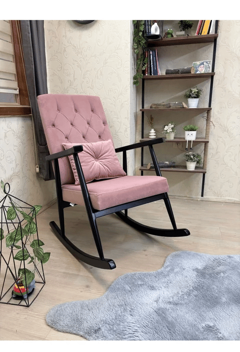 Trend Kapitoneli Naturel Sallanan Sandalye | TV Koltuğu | Dinlenme Koltuğu