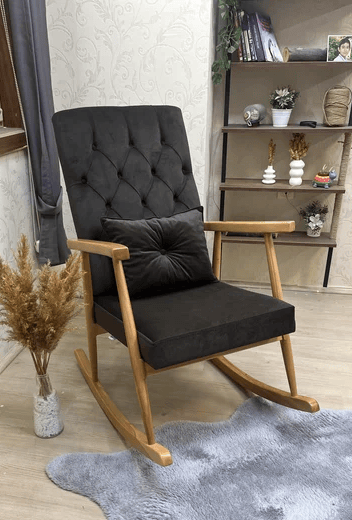 Trend Kapitoneli Naturel Sallanan Sandalye | TV Koltuğu | Dinlenme Koltuğu