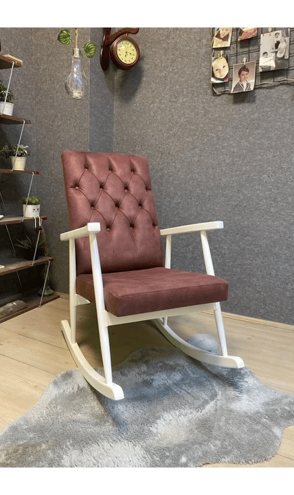 Trend Nubuk Kumaş Sallanan Sandalye | Dinlenme Koltuğu | Baba Koltuğu | Kitap Okuma Koltuğu 