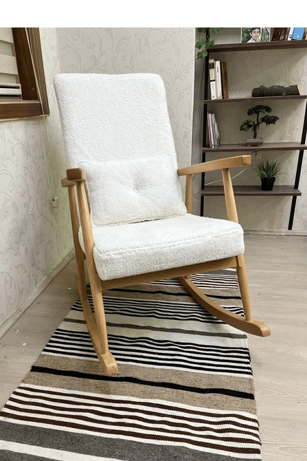 Trend Teddy Krem Sallanan Sandalye | TV Koltuğu | Dinlenme Koltuğu