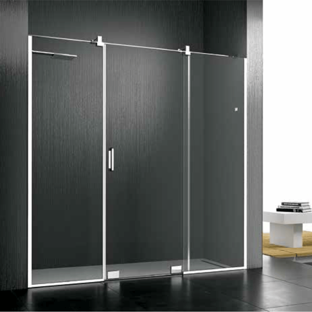 PAKDUŞ VERA D121A İki Duvar Arası, 2 Sabit 1 Açılır, 8 Mm, H:180 Cm Şeffaf Duşakabin