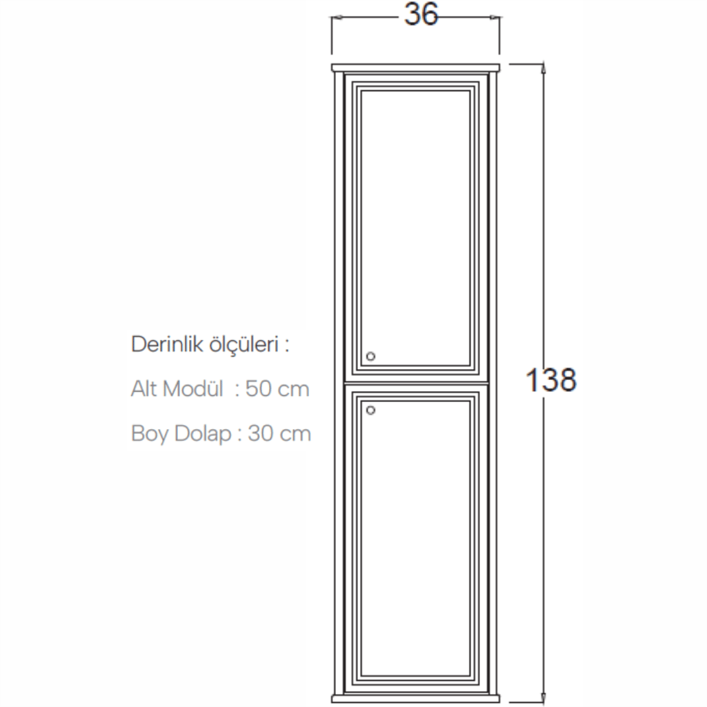 SHOWER ART DECO Boy Dolabı 