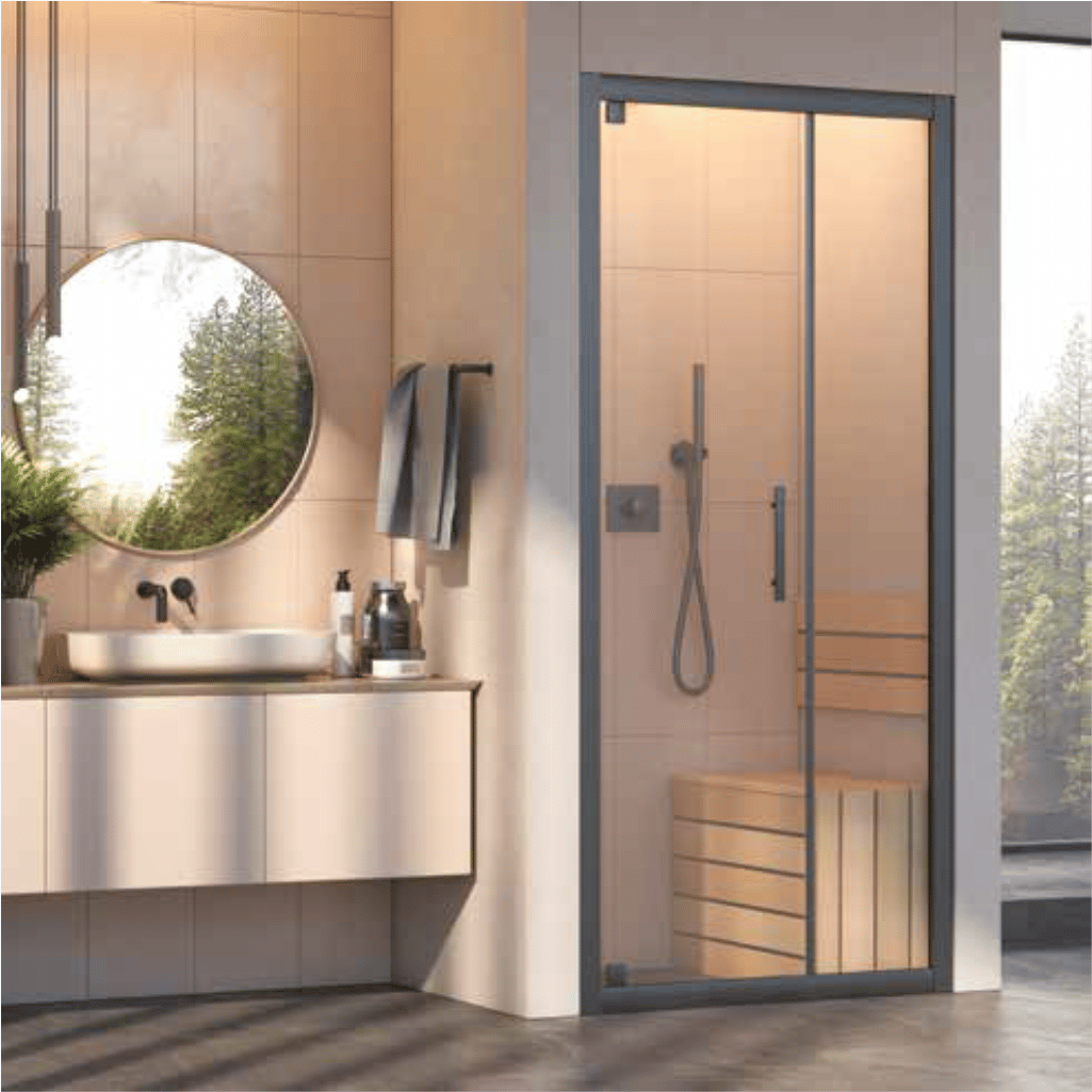 SHOWER AVA İki Duvar Arası 1 Sabit 1 Açılır Kabin