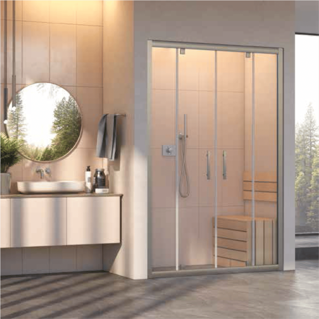 SHOWER AVA İki Duvar Arası 2 Sabit 2 Açılır Kabin
