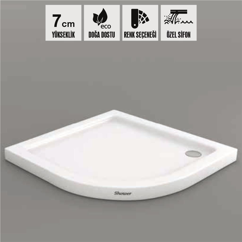 SHOWER Baffin Oval Duş Teknesi, Flat