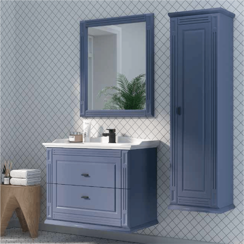 SHOWER CRISTAL Çekmeceli, Banyo Dolabı 80 Cm (Boy Dolabı Dahil Değildir.)