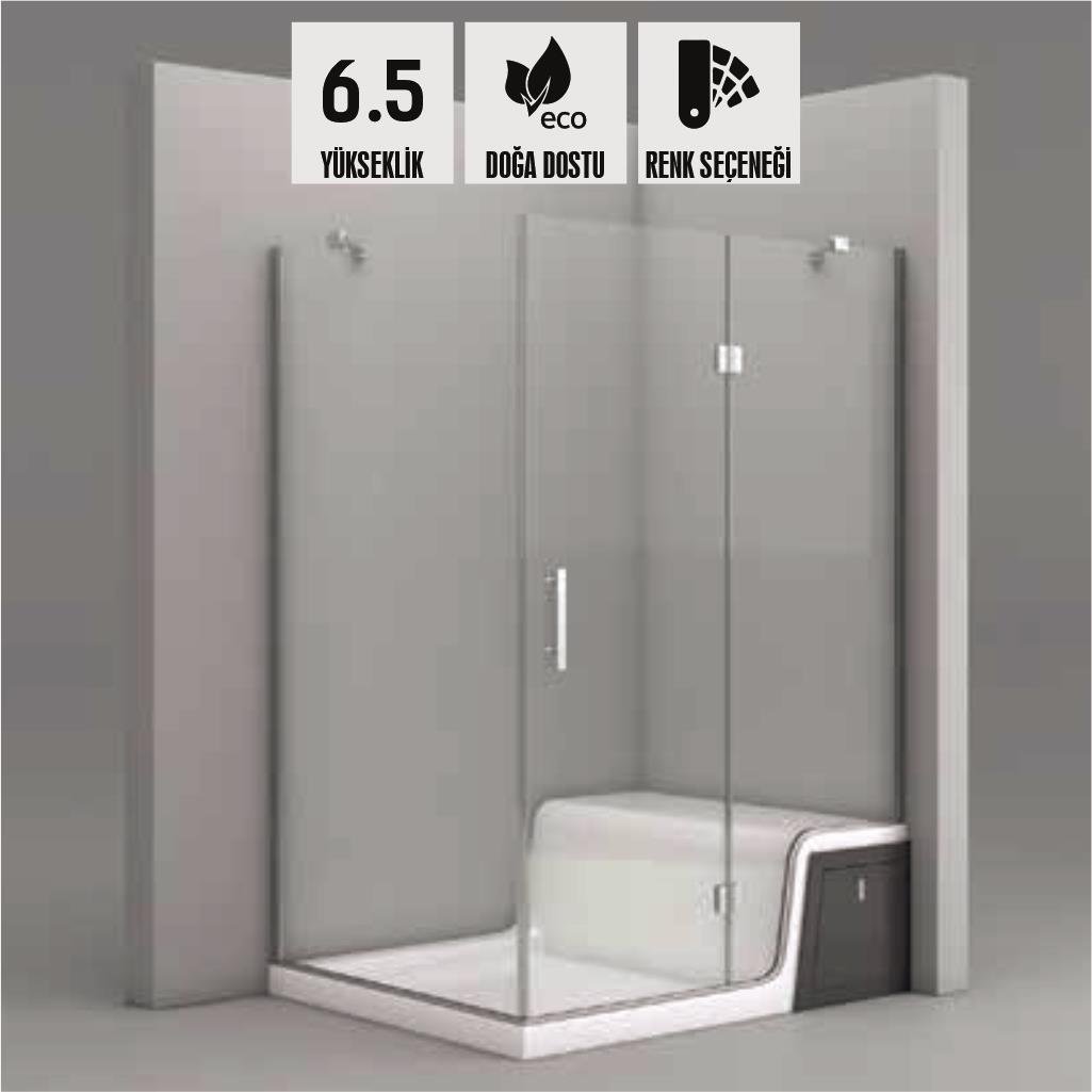 SHOWER DRAWER Çekmeceli Dıkdörtgen Flat Duş Teknesi