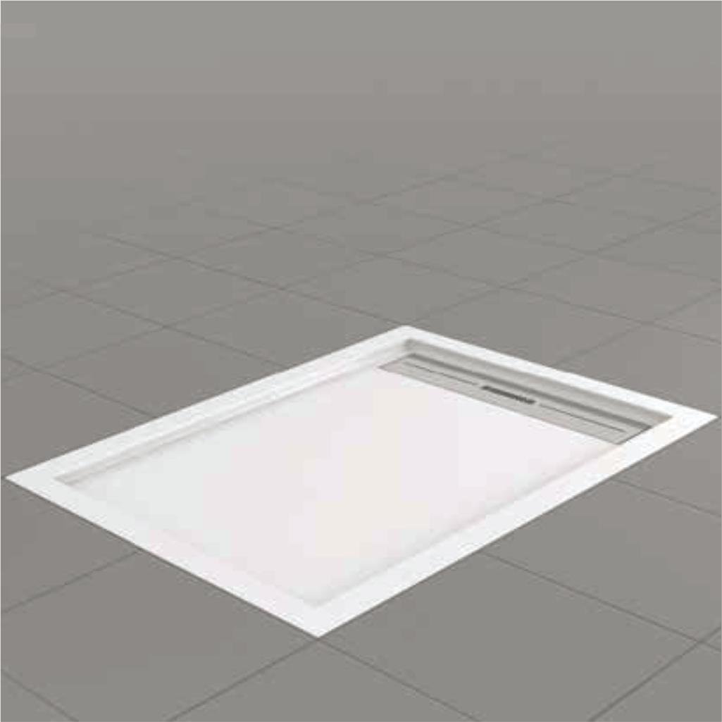 SHOWER Drop Dikdörtgen Duş Teknesi, Flat