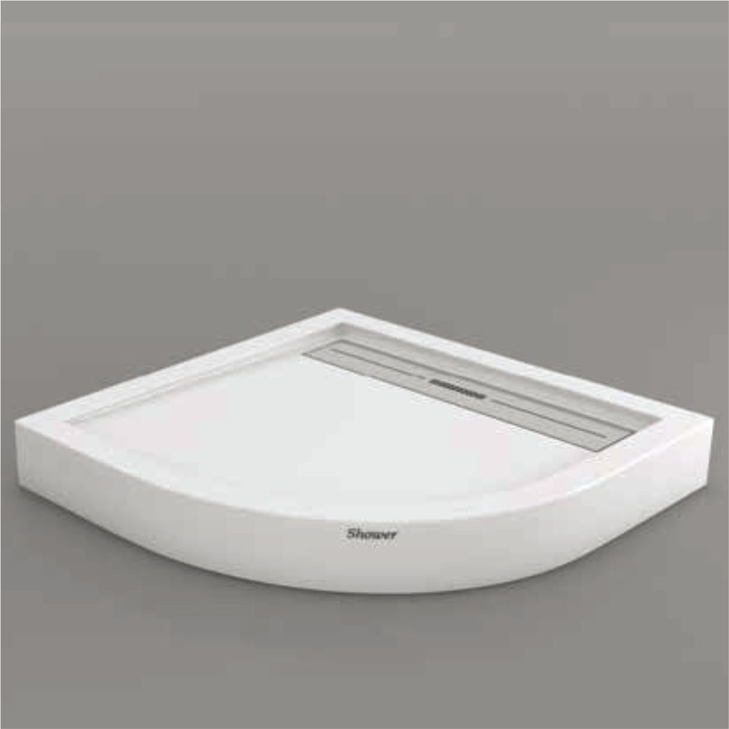 SHOWER Drop Oval Dus Teknesi H=12,5 cm, Monoblok