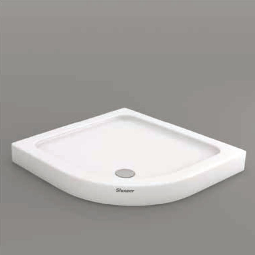 SHOWER Frey Oval Slimblok Duş Teknesi, Monoblok