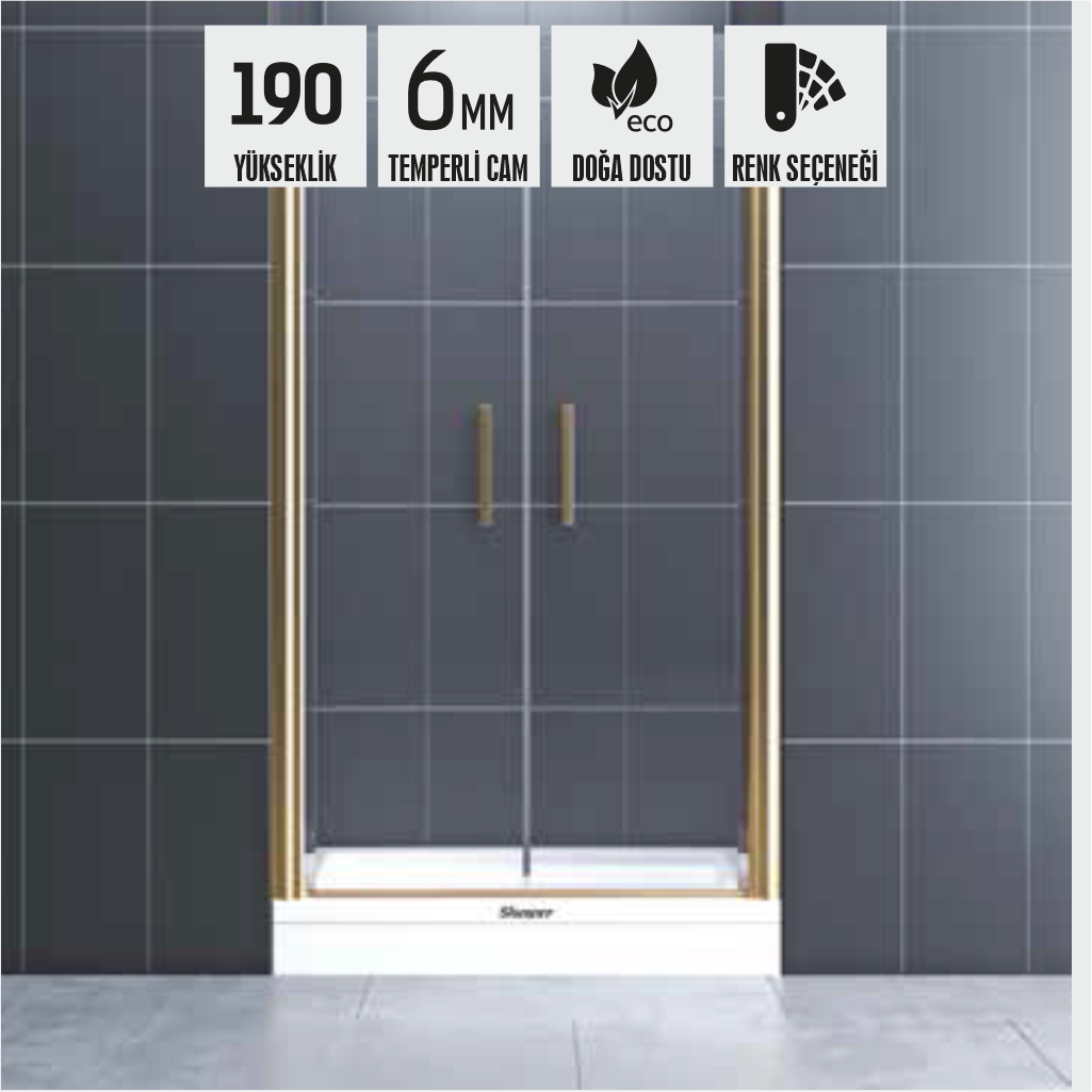 SHOWER JUPITER İki Duvar Arası 2 Açılır Tekne Üzeri Kabin