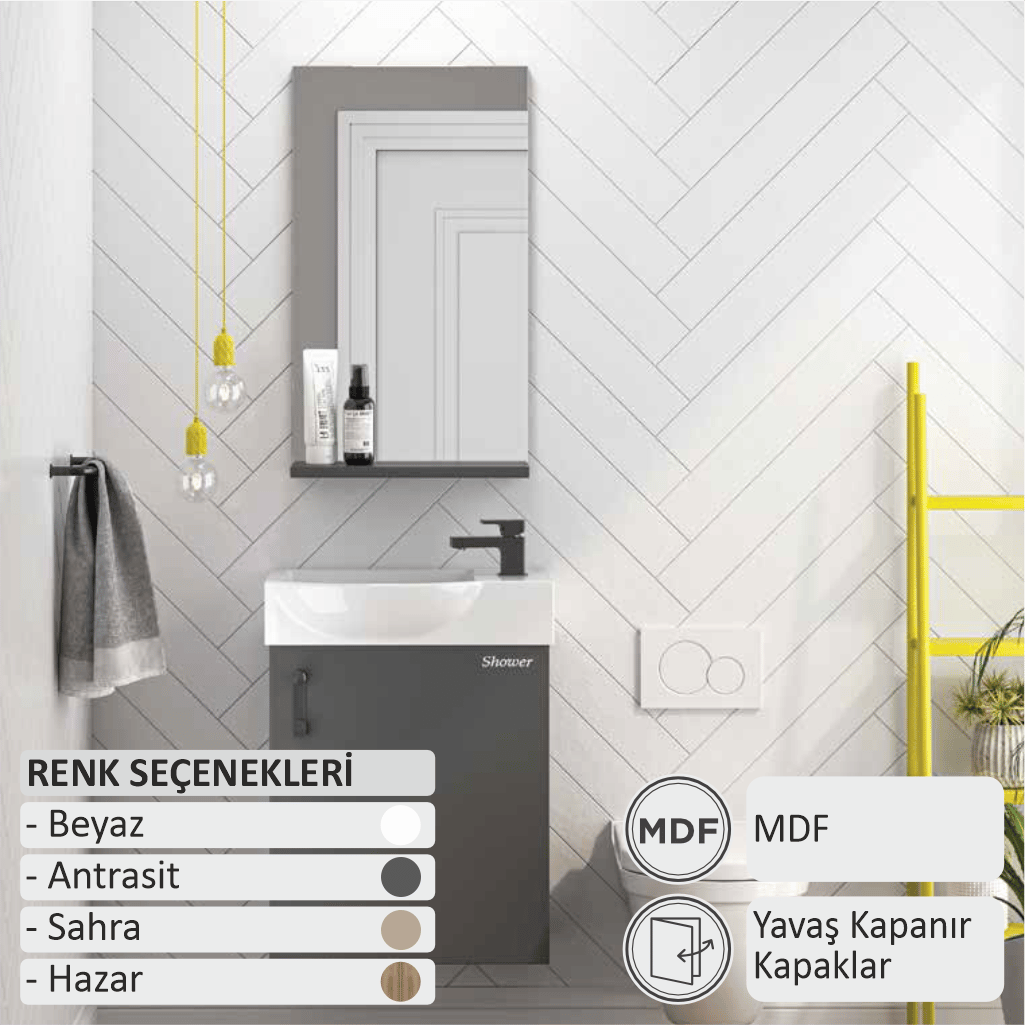 SHOWER LITOS Banyo Dolabı 45 Cm 