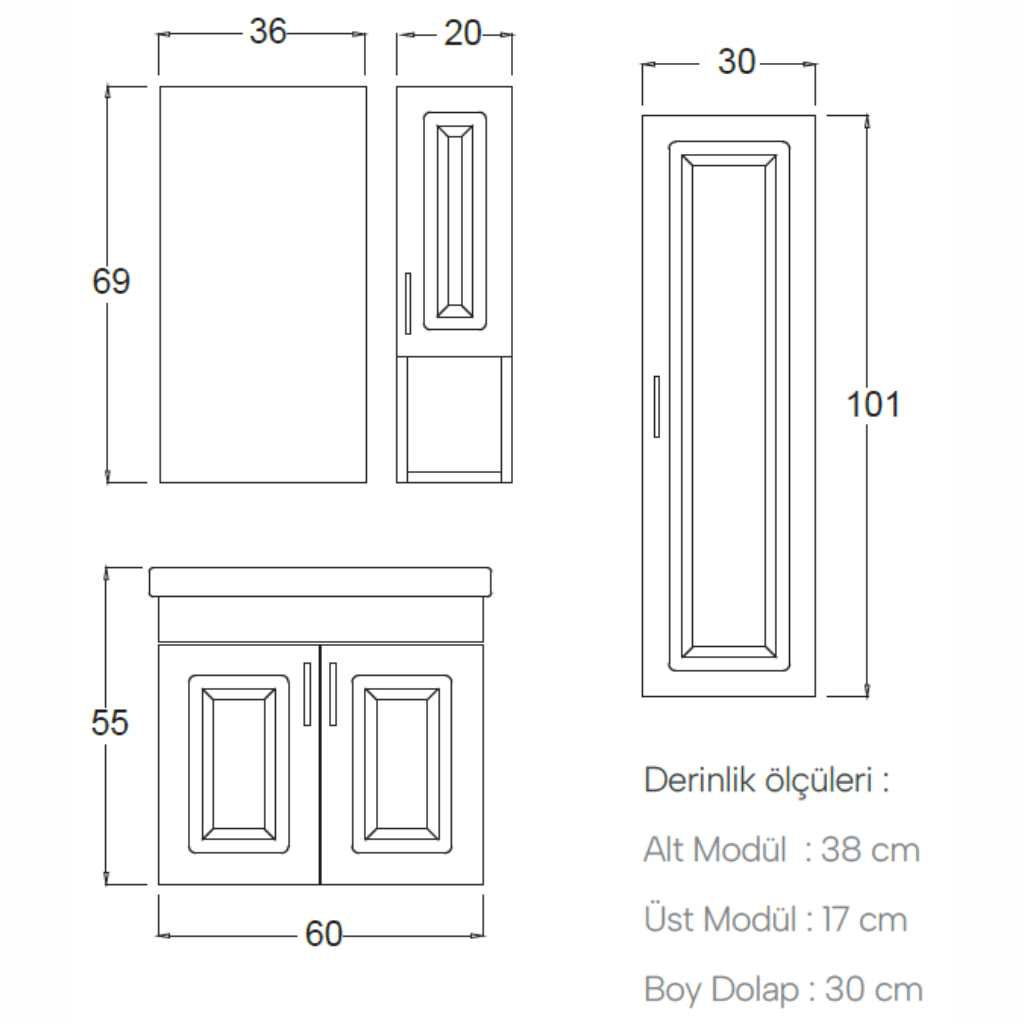 SHOWER LOREN Boy Dolabı 