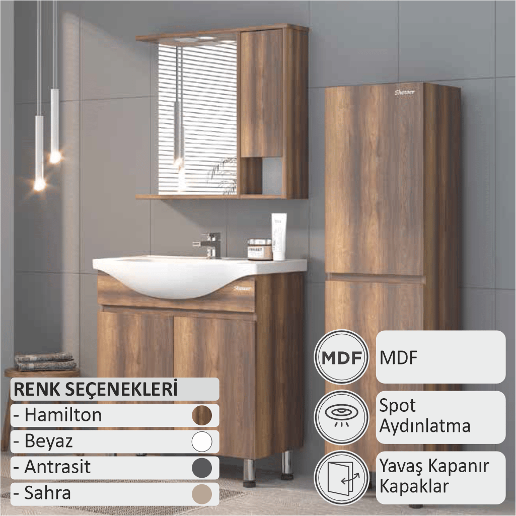 SHOWER MELİS Banyo Dolabı 65 Cm