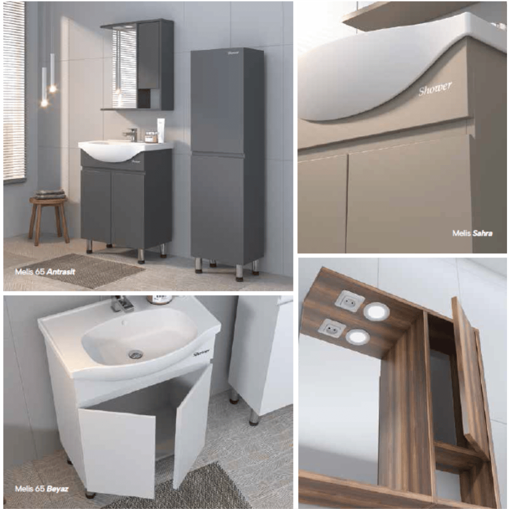 SHOWER MELİS Banyo Dolabı 65 Cm