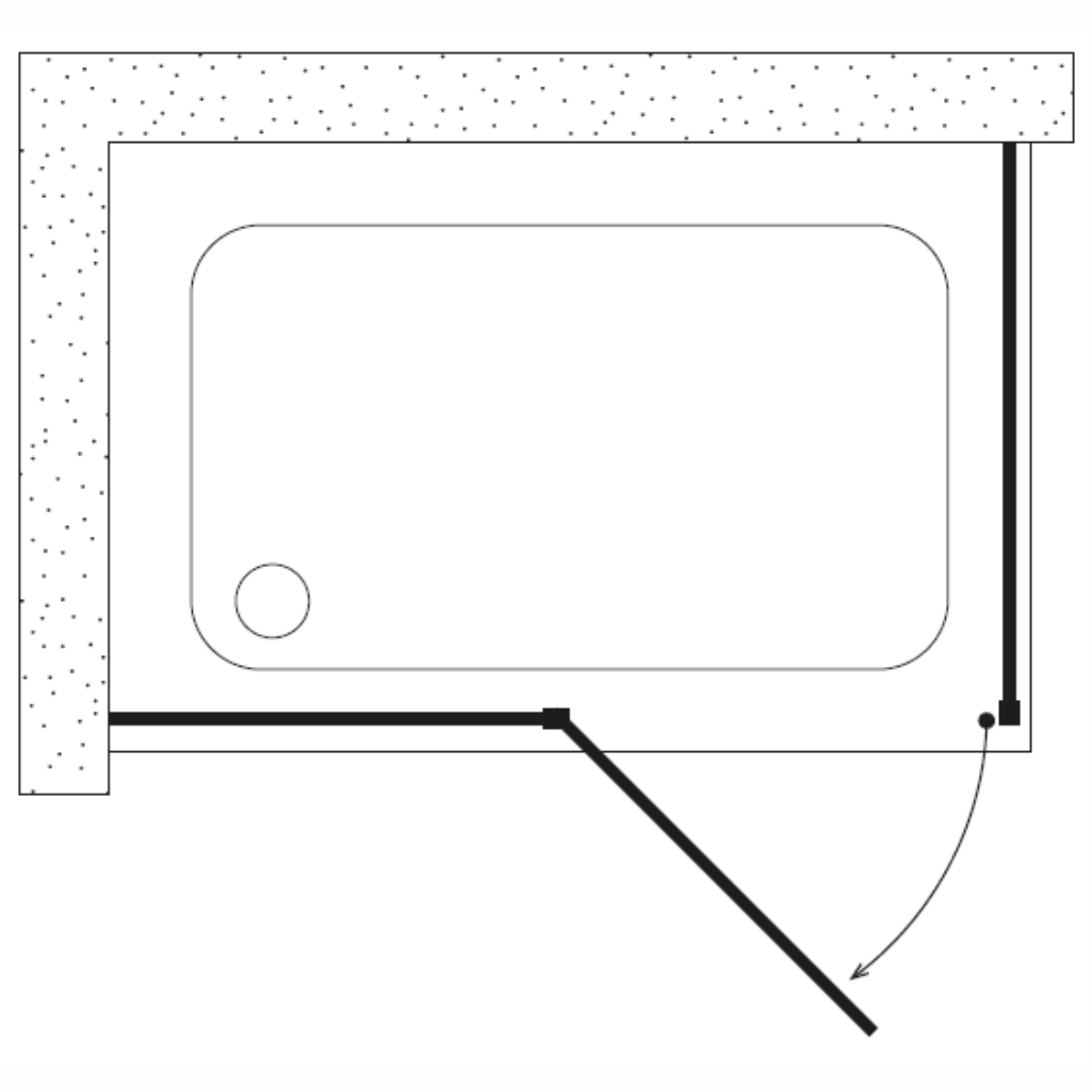 SHOWER ORIGINAL 1 Sabit 1 Açılır Yan Panelli Tekne Üzeri Kabin