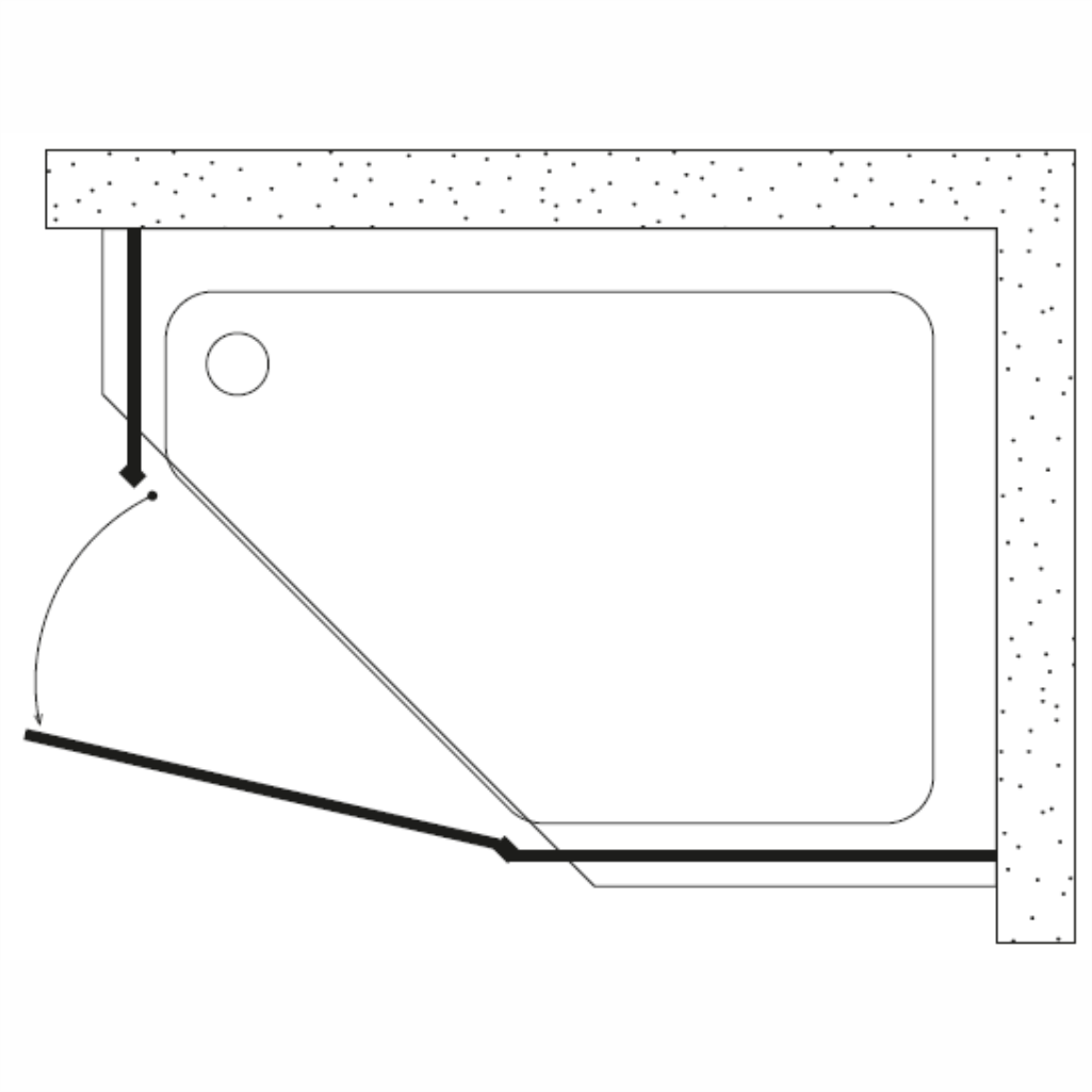 SHOWER ORIGINAL 2 Sabit 1 Açılır Beşgen Sağ - Sol Kabin