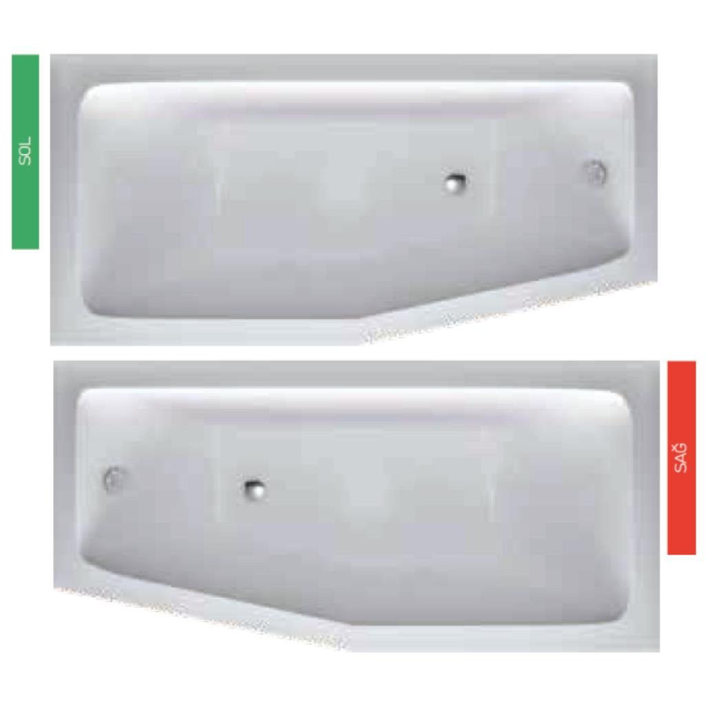 SHOWER PENTA Dikdörtgen Taşmalı Özel Küvet