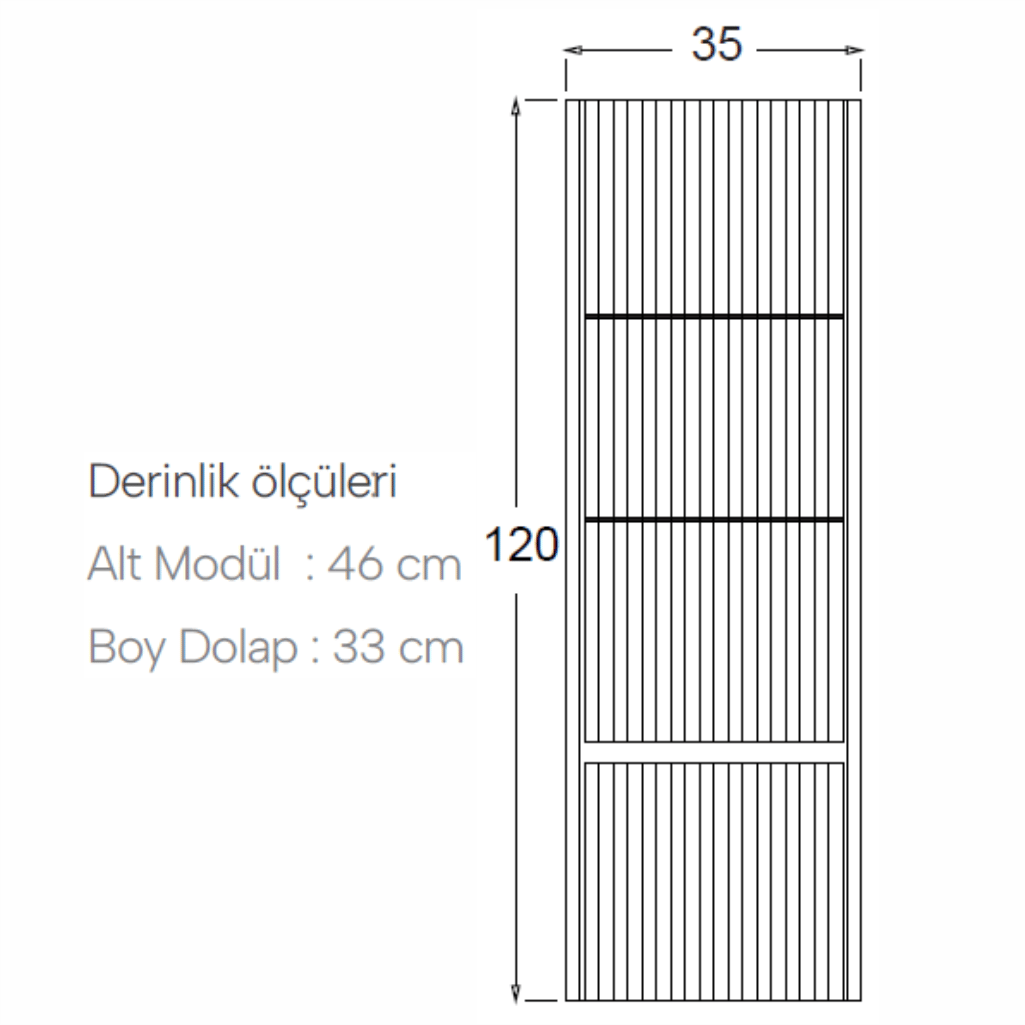 SHOWER PETRA Boy Dolabı 