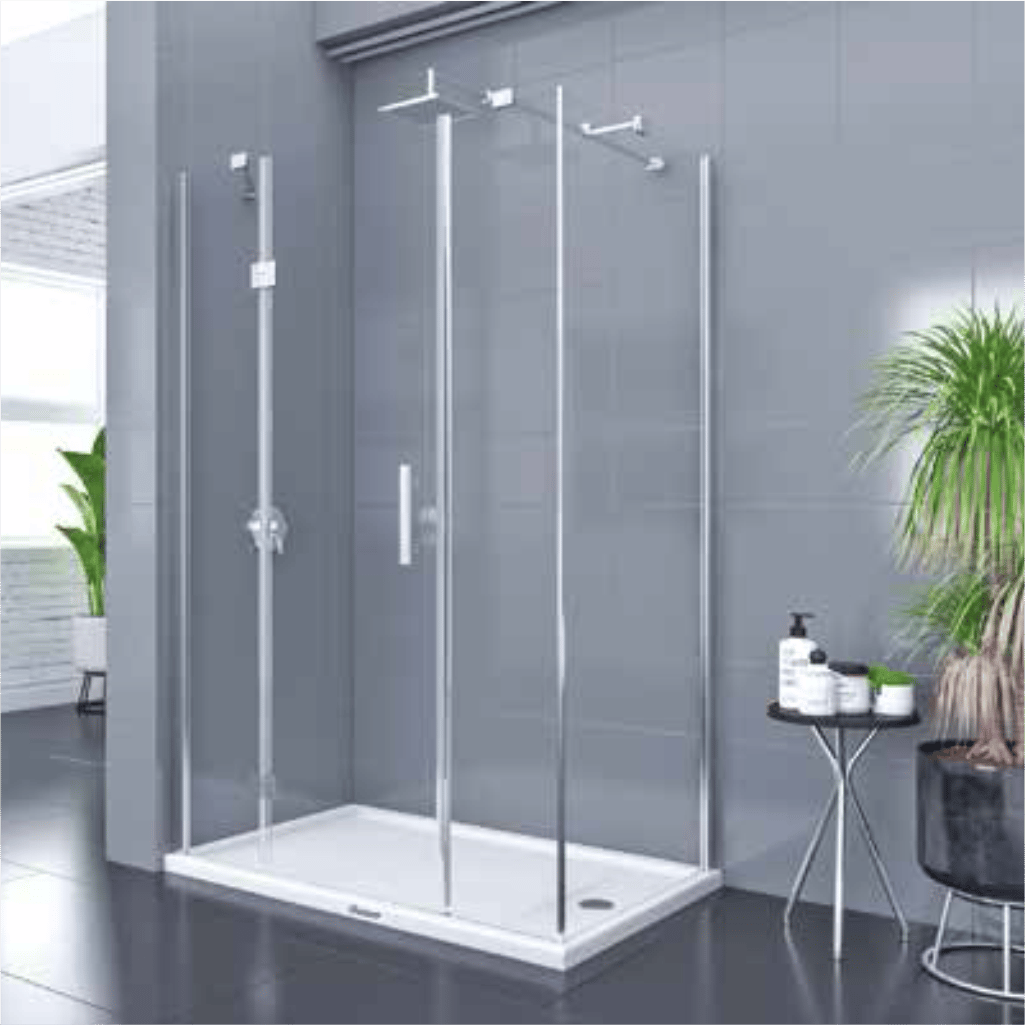SHOWER PLACE 2 Sabit 1 Açılır Dikdörtgen Yan Panelli, Tekne Üzeri Kabin