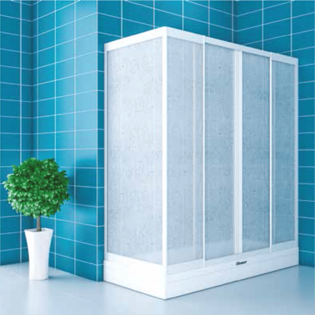 SHOWER PLATON 2 Sabit 2 Çalışır Yan Panelli Tekne Üzeri Polistren Kabin