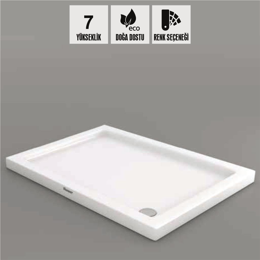 SHOWER Rıgel Dikdörtgen Duş Teknesi, Flat