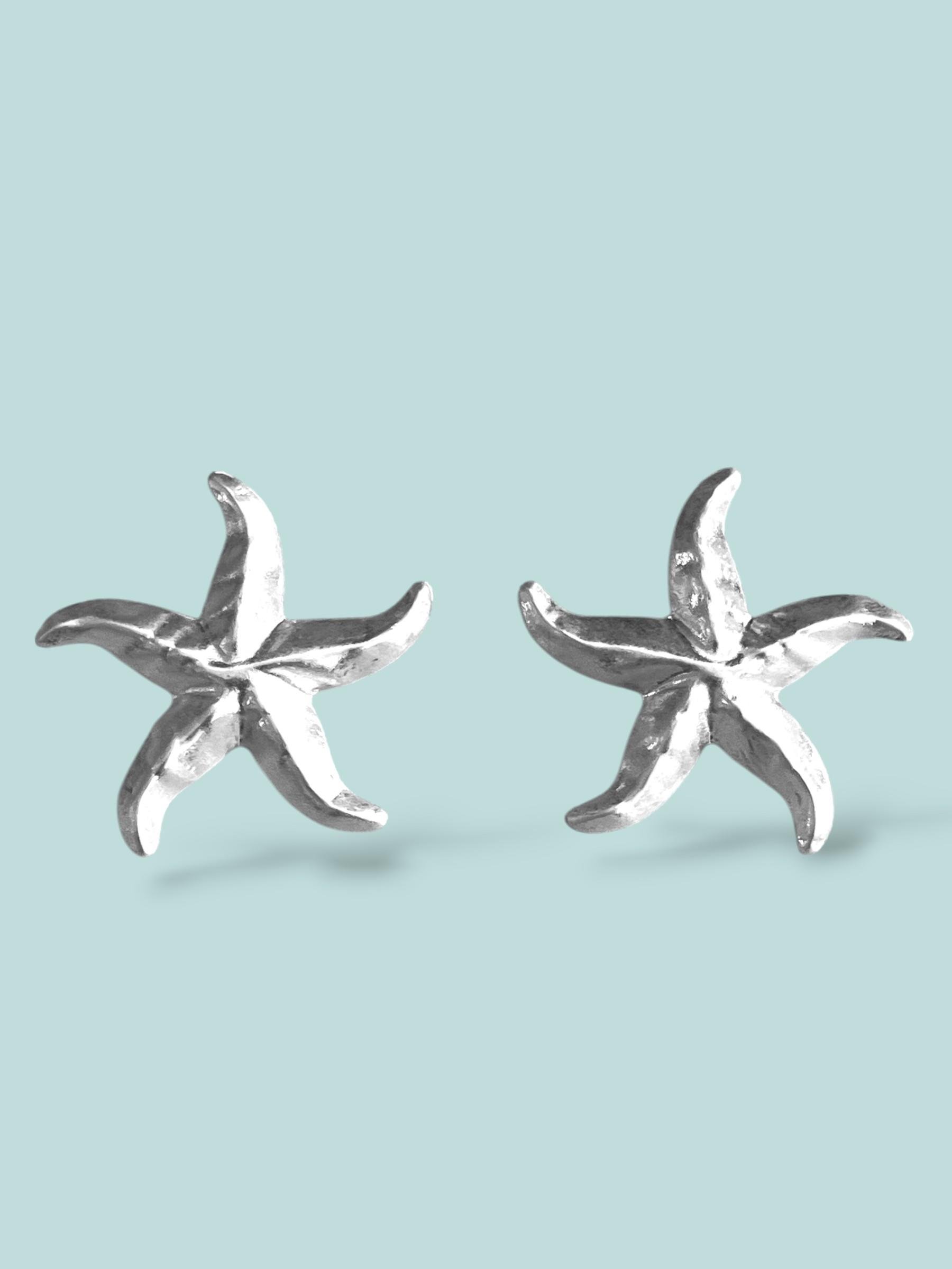 Deniz Yıldızı Tasarım Silver Küpe